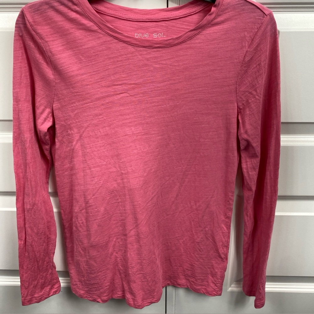Blue Sol Long Sleeve T Shirt Base Layer Pink Light Crew  Neck Small Women’s
